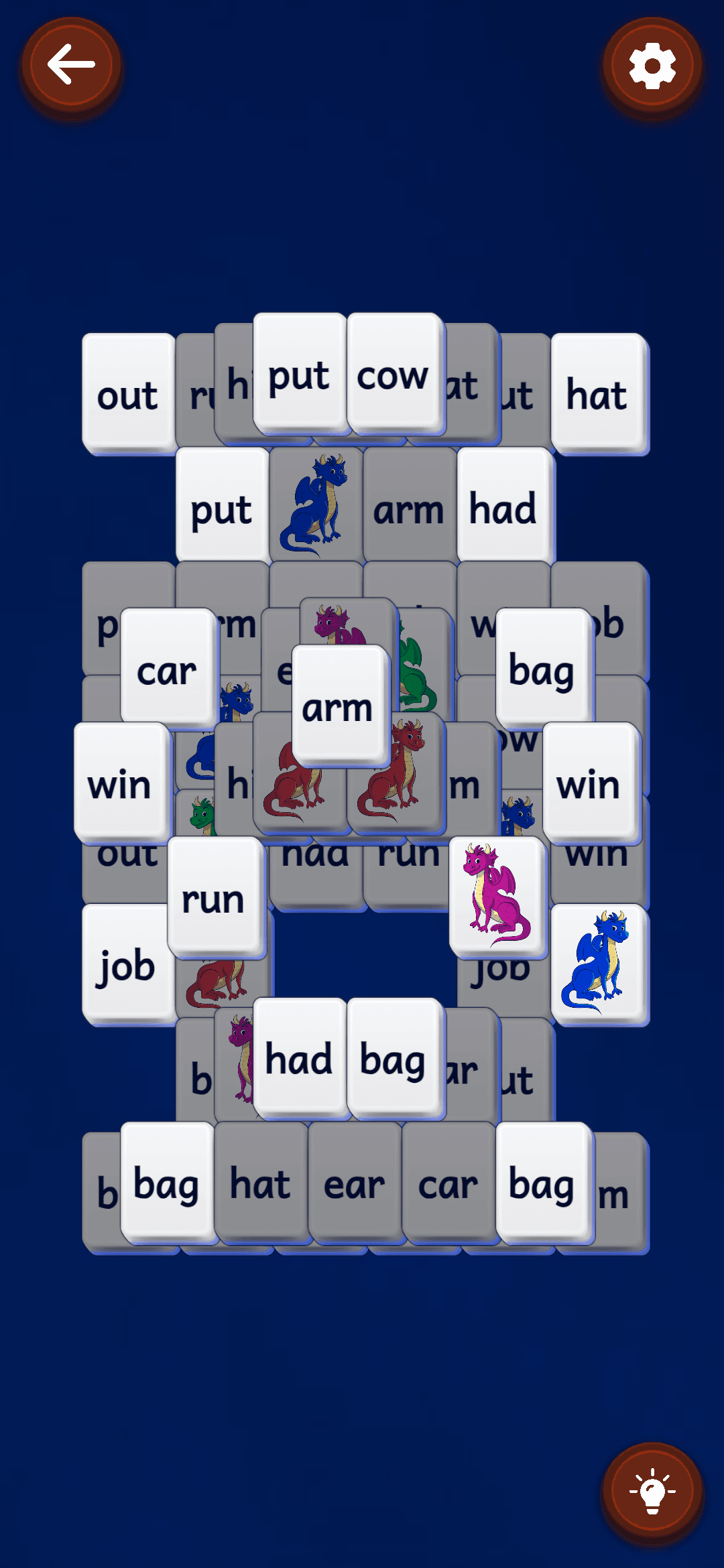 Three Letters Words Theme - Learning three-letter words